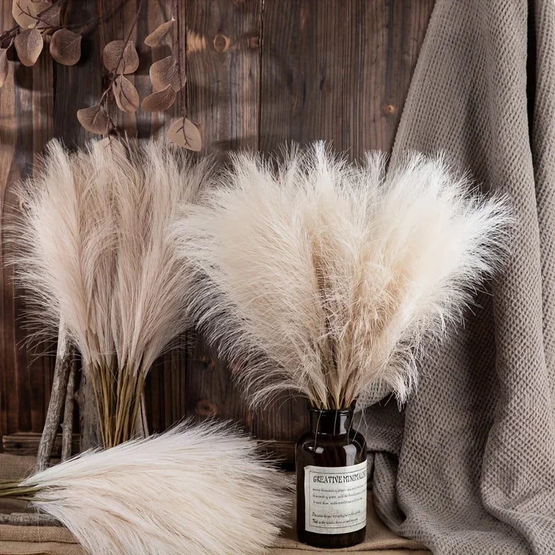 10pcs Faux Pampas Grass - Boho Farmhouse Home Decor