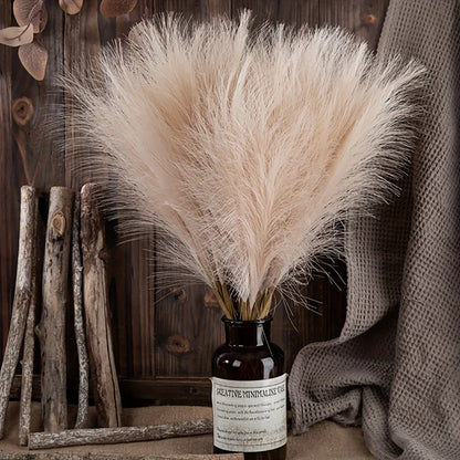 10pcs Faux Pampas Grass - Boho Farmhouse Home Decor