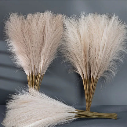 10pcs Faux Pampas Grass - Boho Farmhouse Home Decor