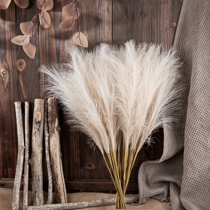 10pcs Faux Pampas Grass - Boho Farmhouse Home Decor