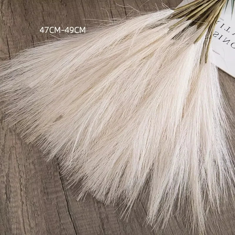 10pcs Faux Pampas Grass - Boho Farmhouse Home Decor