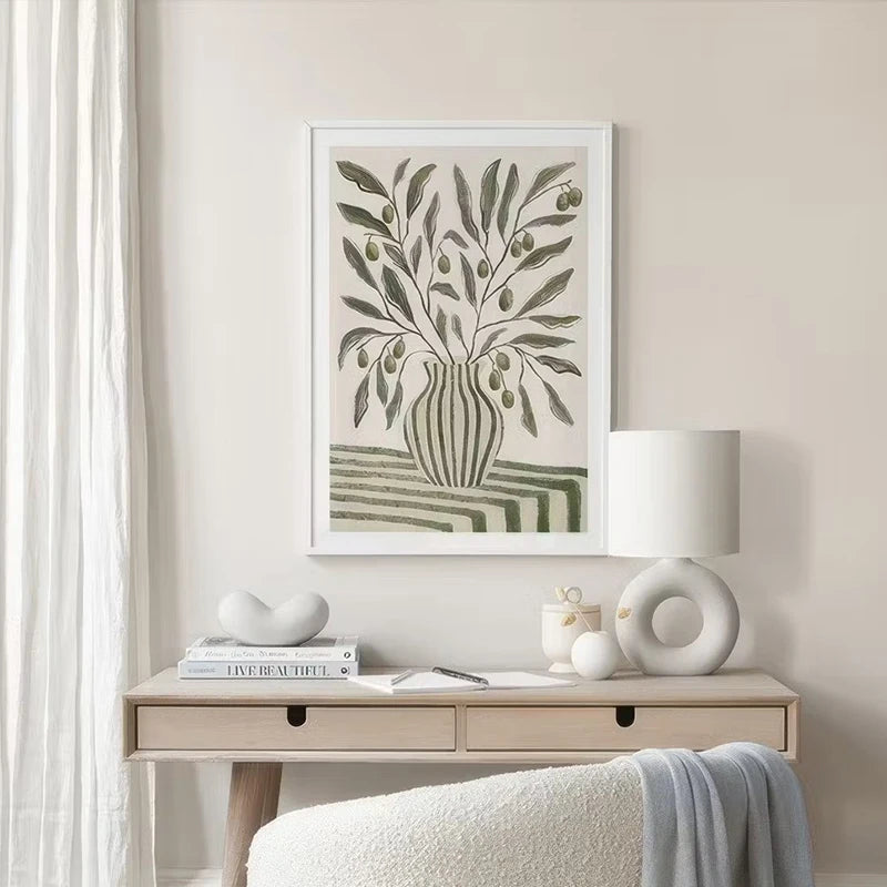 Boho Abstract Canvas Wall Art - Living Room Home Decor