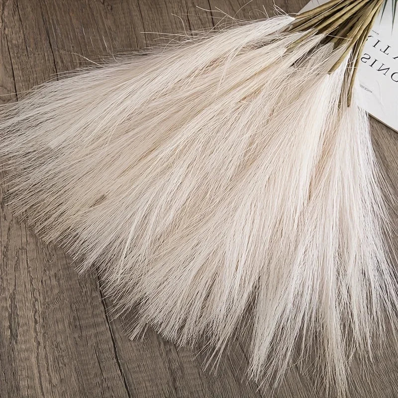 10pcs Faux Pampas Grass - Boho Farmhouse Home Decor