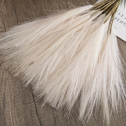 10pcs Faux Pampas Grass - Boho Farmhouse Home Decor