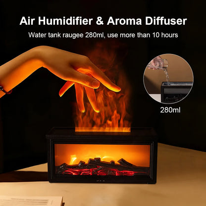 Flame Fireplace Aroma Diffuser - Aesthetic Home Decor