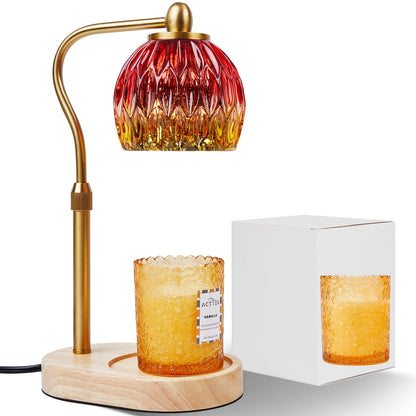 Adjustable Glow Candle Warmer Lamp with Eco-Friendly Jar