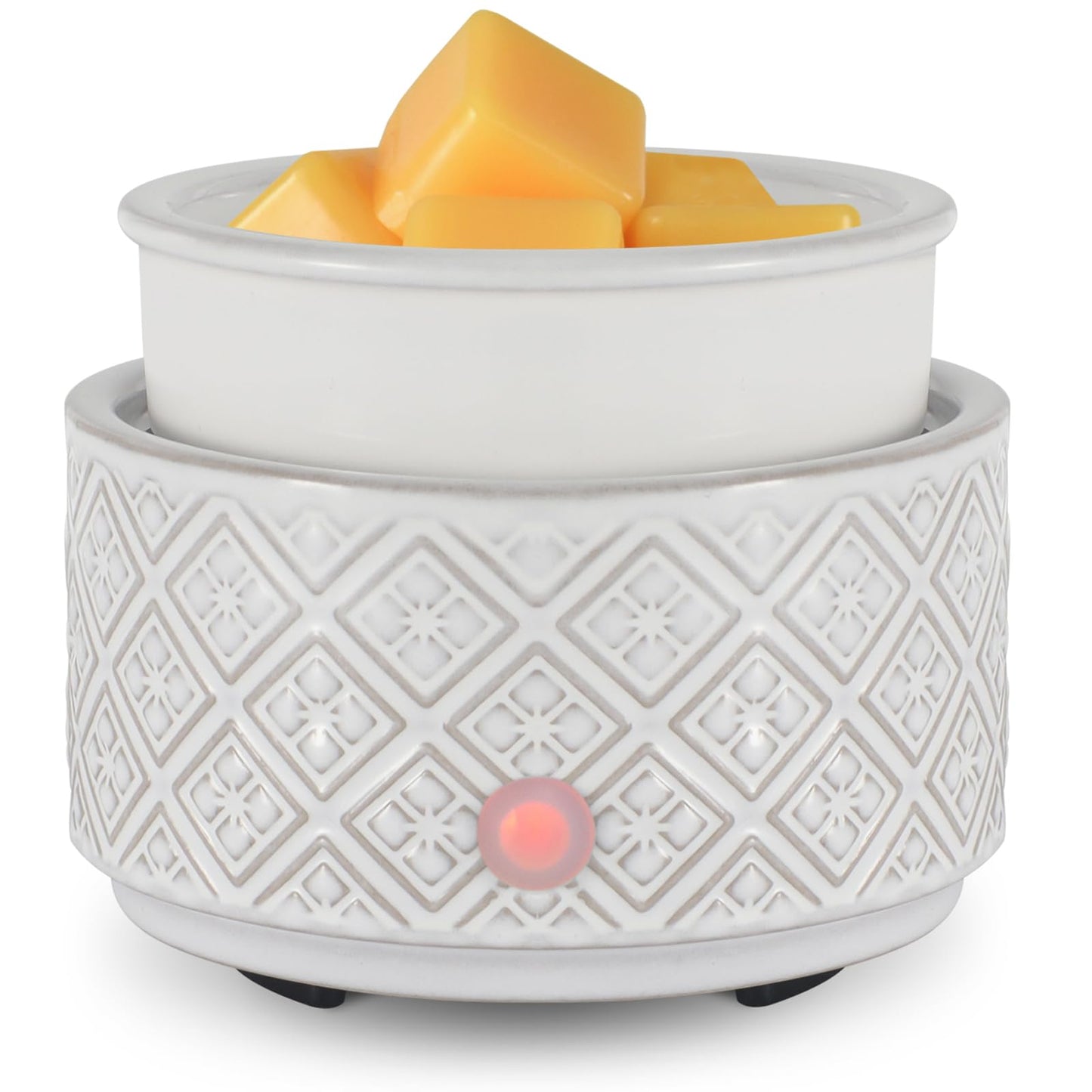 Wax Melt Warmer for Scented Wax3-in-1Ceramic Wax Warmer Fragrances Candle Oils Home Fragrance Wax BurnerElectric Candle Warmer as Gift for Mom Women（White）